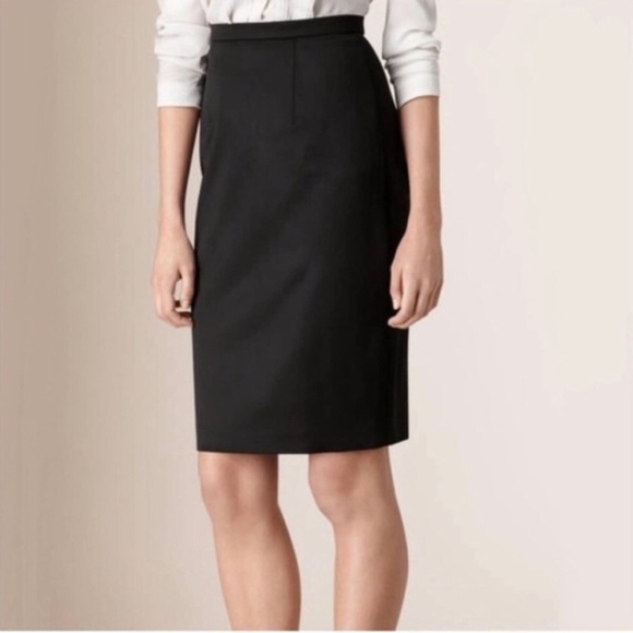 Burberry Dresses & Skirts - Burberry Wool Pencil Skirt Black New with Tags Size 2